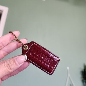 Coach Red Patent Leather Hangtag